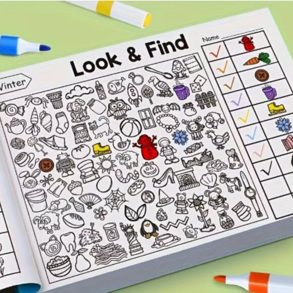 NEW Hidden Object Coloring Book - Picture 2 of 3